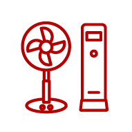 扇風機とヒーター